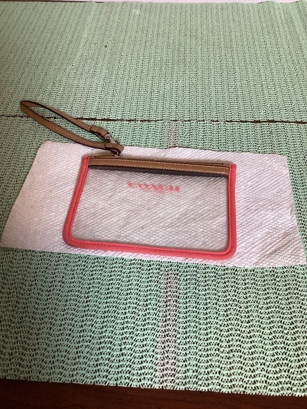 Coach see through wristlet # travel # money purse # cardholder